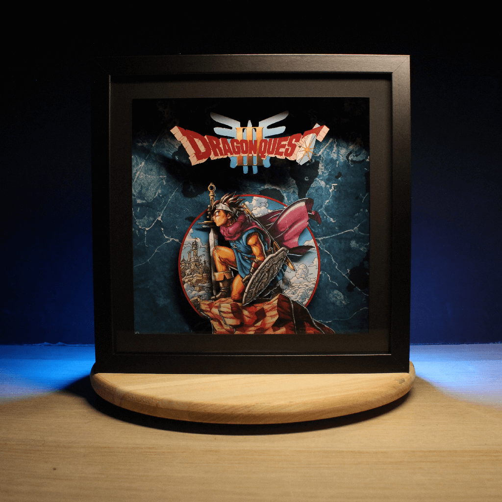 Dioramax - Cadre lumineux LED DQ3 | Déco Gaming-room | Tableau lumineux | Affiche jeux vidéo | Idée cadeau gamer | Retro-gaming