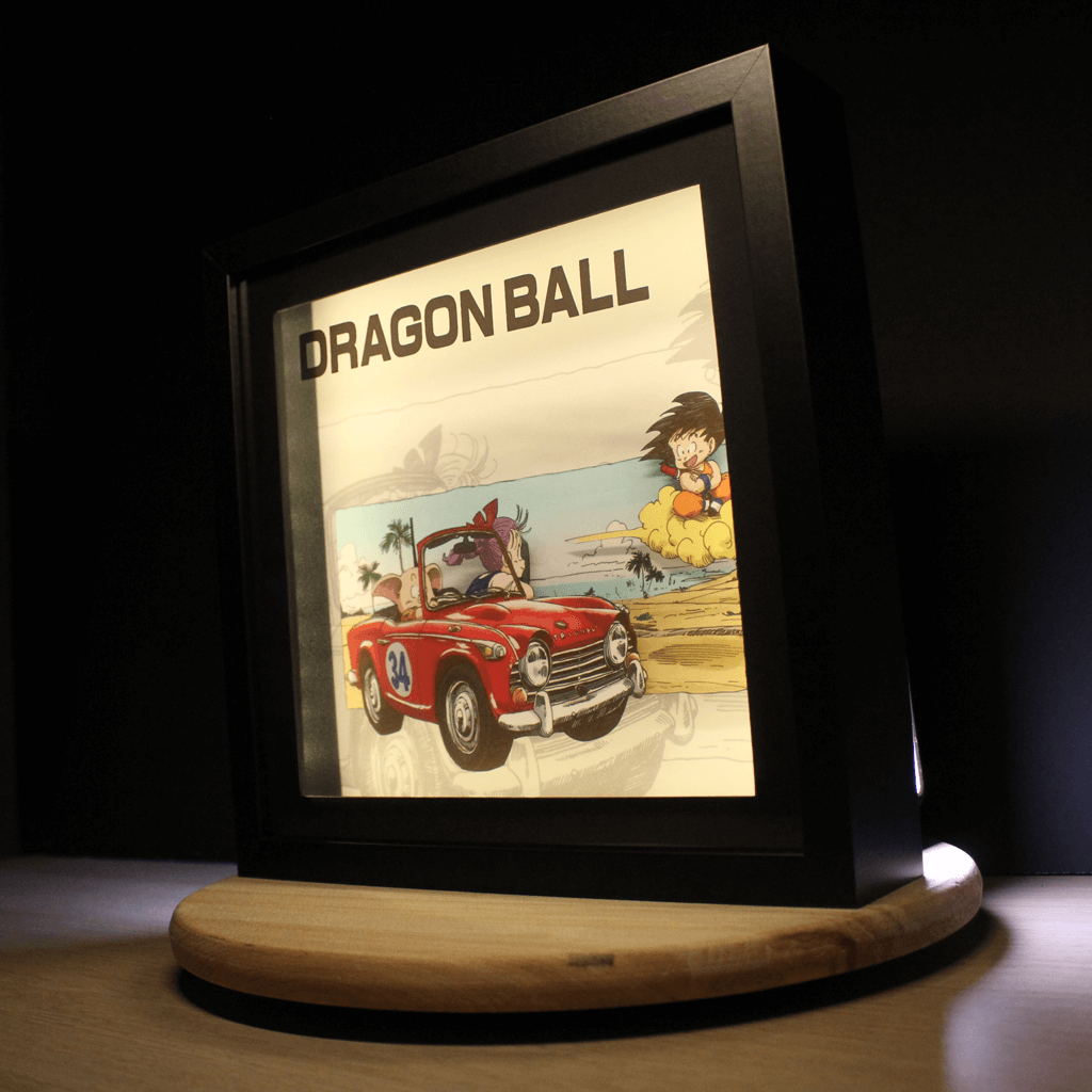 Dioramax - Cadre lumineux LED Dragon ball | Déco Gaming-room | Tableau lumineux | Affiche jeux vidéo | Idée cadeau gamer | Retro-gaming
