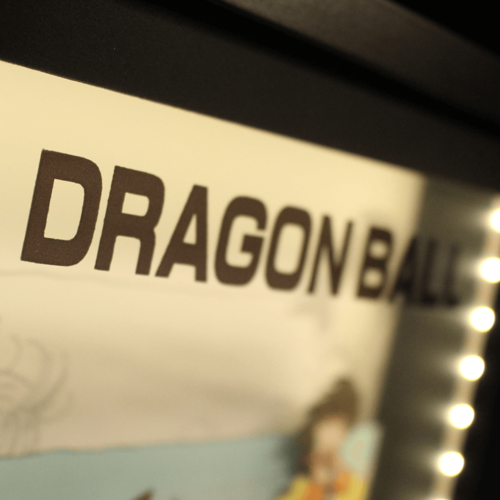 Dioramax - Cadre lumineux LED Dragon ball | Déco Gaming-room | Tableau lumineux | Affiche jeux vidéo | Idée cadeau gamer | Retro-gaming