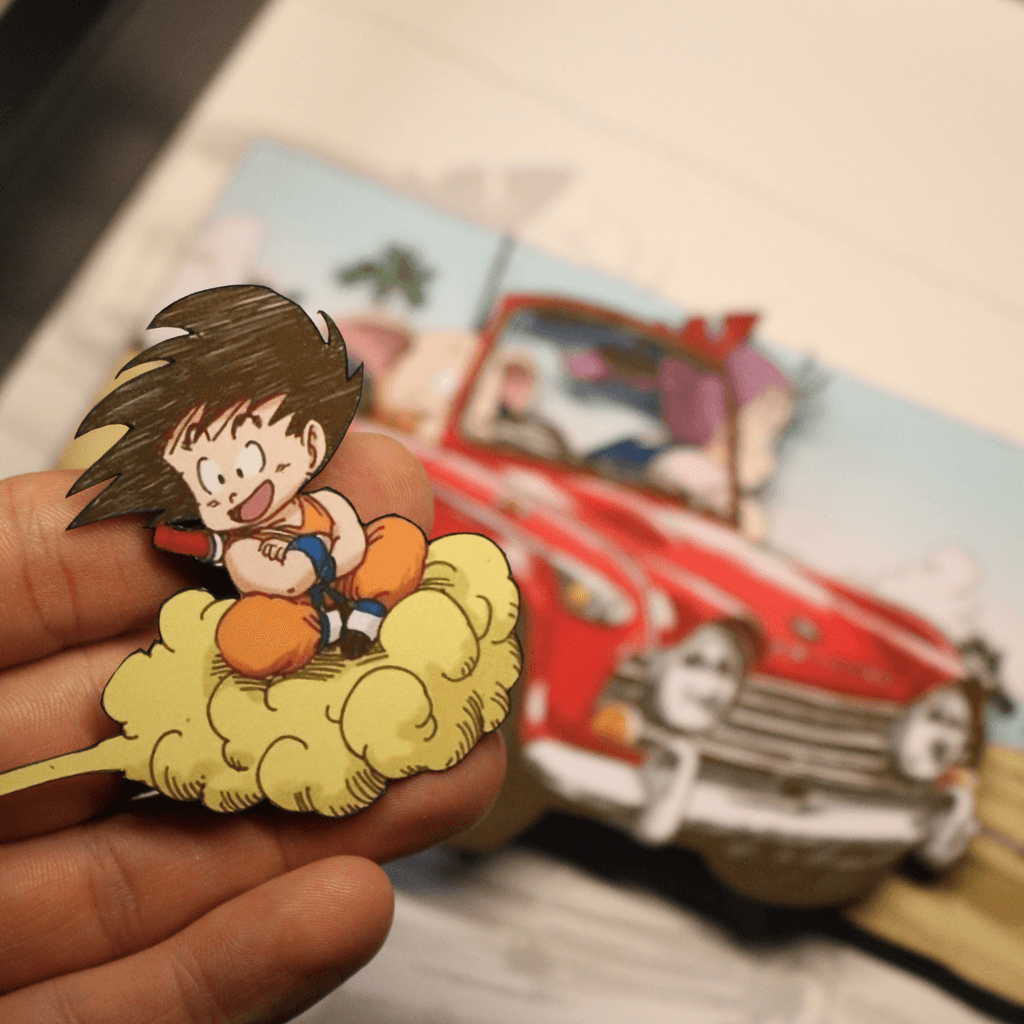 Dioramax - Cadre lumineux LED Dragon ball | Déco Gaming-room | Tableau lumineux | Affiche jeux vidéo | Idée cadeau gamer | Retro-gaming