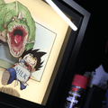 Dioramax - Cadre lumineux LED Dragon Ball | Déco Gaming-room | Tableau lumineux | Affiche jeux vidéo | Idée cadeau gamer | Retro-gaming