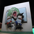 Dioramax - Cadre lumineux LED Dragon Ball | Déco Gaming-room | Tableau lumineux | Affiche jeux vidéo | Idée cadeau gamer | Retro-gaming