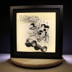 Dioramax - Cadre lumineux LED Dragon Bzll | Déco Gaming-room | Tableau lumineux | Affiche jeux vidéo | Idée cadeau gamer | Retro-gaming