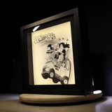 Diorama Dragon Ball, cadre lumineux, déco gaming room