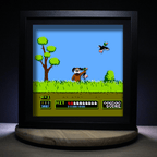 Dioramax - Cadre lumineux LED Duck Hunt | Déco Gaming-room | Tableau lumineux | Affiche jeux vidéo | Idée cadeau gamer | Retro-gaming