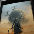 Dioramax - Cadre lumineux LED Dune | Déco Gaming-room | Tableau lumineux | Affiche jeux vidéo | Idée cadeau gamer | Retro-gaming