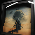 Dioramax - Cadre lumineux LED Dune | Déco Gaming-room | Tableau lumineux | Affiche jeux vidéo | Idée cadeau gamer | Retro-gaming