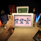 Dioramax - Cadre lumineux LED Earth Worm Jim | Déco Gaming-room | Tableau lumineux | Affiche jeux vidéo | Idée cadeau gamer | Retro-gaming