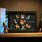 Dioramax - Cadre lumineux LED Pokemon Evoli | Déco Gaming-room | Tableau lumineux | Affiche jeux vidéo | Idée cadeau gamer | Retro-gaming