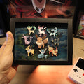 Dioramax - Cadre lumineux LED Pokemon Evoli | Déco Gaming-room | Tableau lumineux | Affiche jeux vidéo | Idée cadeau gamer | Retro-gaming