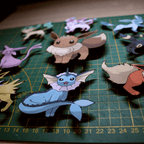 Dioramax - Cadre lumineux LED Pokemon Evoli | Déco Gaming-room | Tableau lumineux | Affiche jeux vidéo | Idée cadeau gamer | Retro-gaming