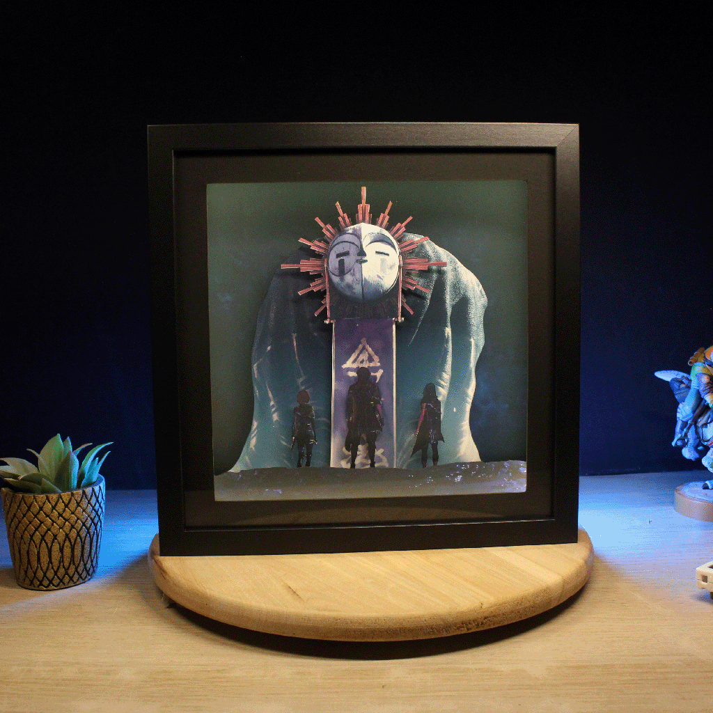 Dioramax - Cadre lumineux LED Clair obscur Expedition 33 | Déco Gaming-room | Tableau lumineux | Affiche jeux vidéo | Idée cadeau gamer | Retro-gaming