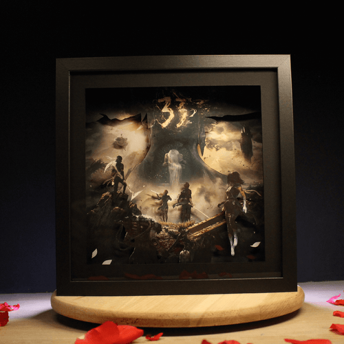 Dioramax - Cadre lumineux LED Expedition 33 | Déco Gaming-room | Tableau lumineux | Affiche jeux vidéo | Idée cadeau gamer | Retro-gaming