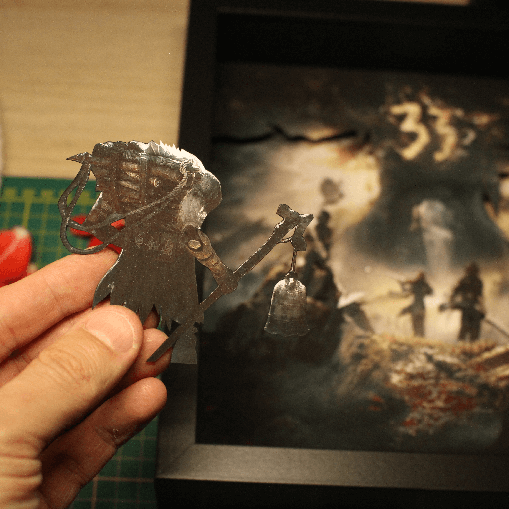 Dioramax - Cadre lumineux LED Expedition 33 | Déco Gaming-room | Tableau lumineux | Affiche jeux vidéo | Idée cadeau gamer | Retro-gaming