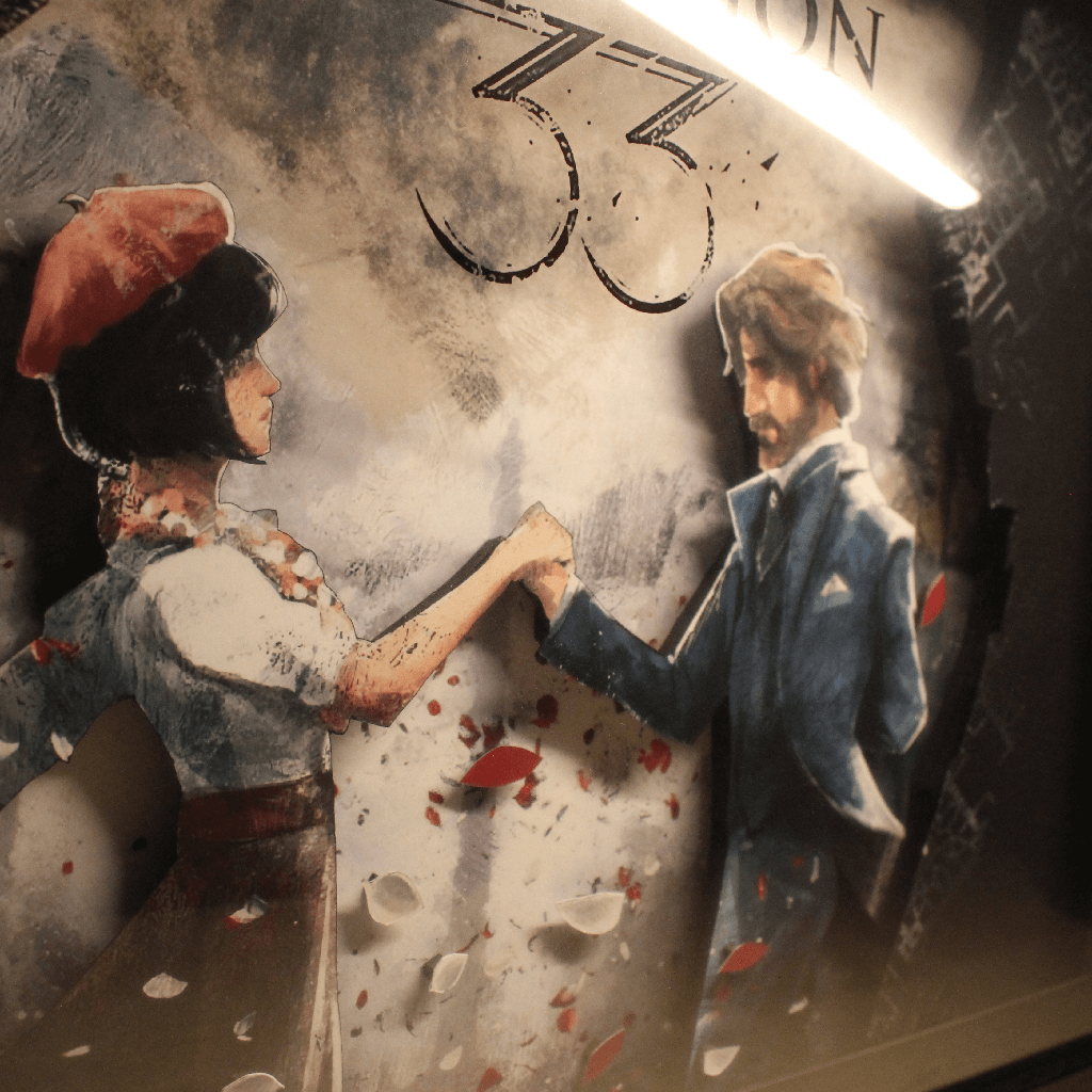 Dioramax - Cadre lumineux LED Expedition 33 | Déco Gaming-room | Tableau lumineux | Affiche jeux vidéo | Idée cadeau gamer | Retro-gaming