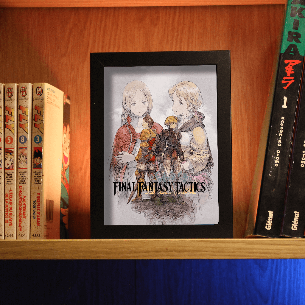 Dioramax - Cadre lumineux LED FF Tactics | Déco Gaming-room | Tableau lumineux | Affiche jeux vidéo | Idée cadeau gamer | Retro-gaming