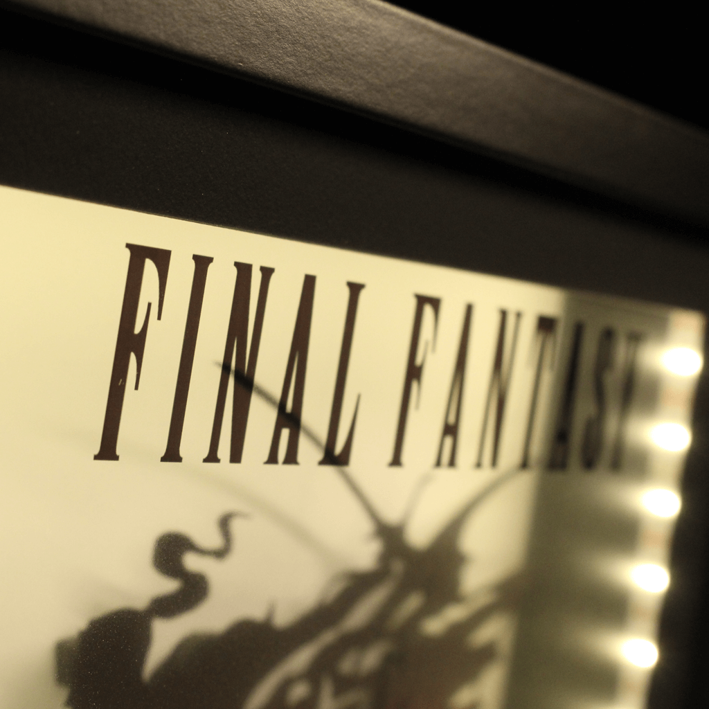 Dioramax - Cadre lumineux LED FF6 | Déco Gaming-room | Tableau lumineux | Affiche jeux vidéo | Idée cadeau gamer | Retro-gaming