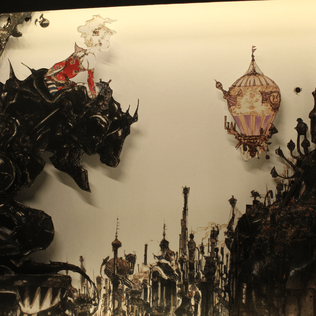 Dioramax - Cadre lumineux LED FF6 Amano | Déco Gaming-room | Tableau lumineux | Affiche jeux vidéo | Idée cadeau gamer | Retro-gaming