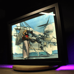 Diorama de Final Fantasy 7, déco gaming room, cadre lumineux