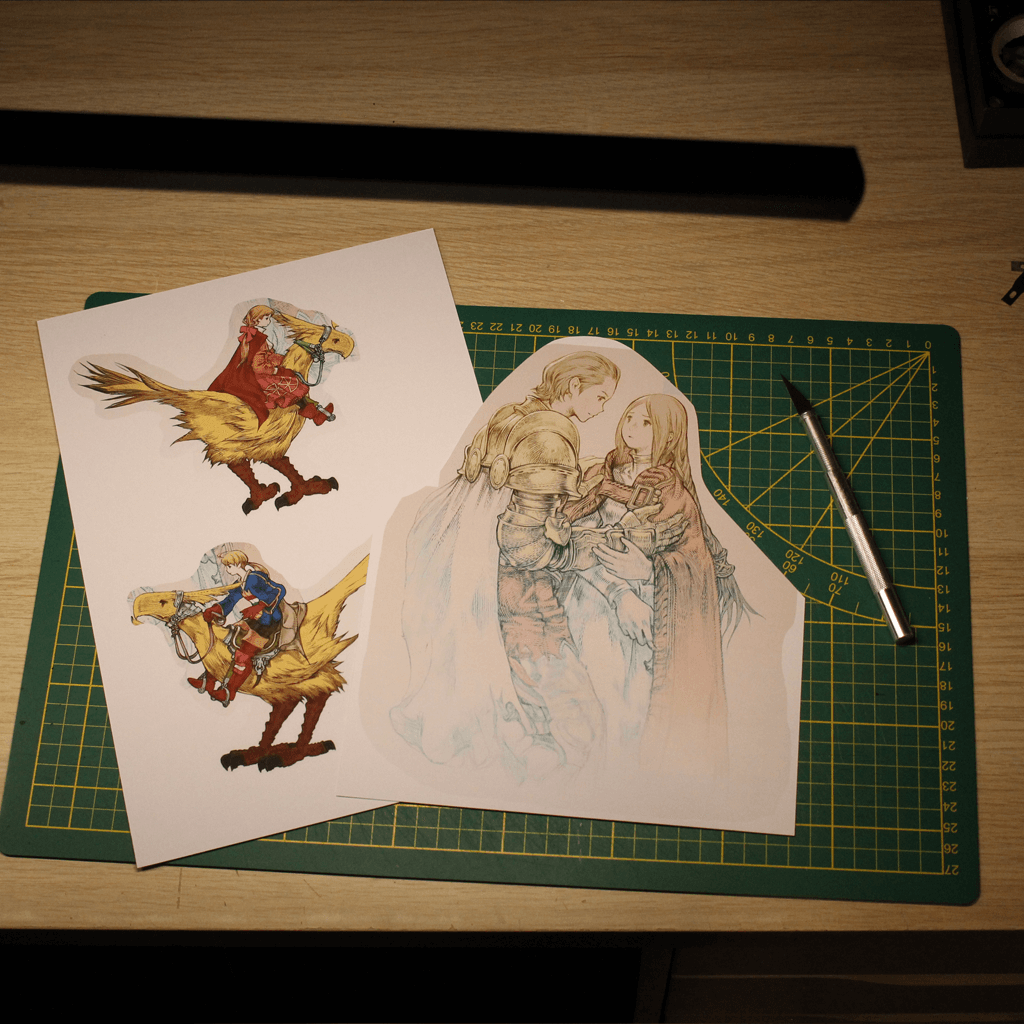 Dioramax - Cadre lumineux LED FFtactics | Déco Gaming-room | Tableau lumineux | Affiche jeux vidéo | Idée cadeau gamer | Retro-gaming