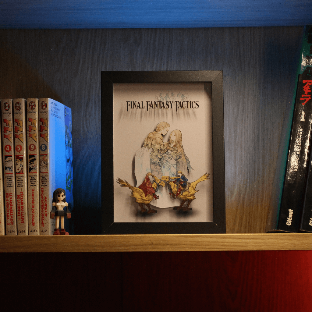 Dioramax - Cadre lumineux LED FFtactics | Déco Gaming-room | Tableau lumineux | Affiche jeux vidéo | Idée cadeau gamer | Retro-gaming