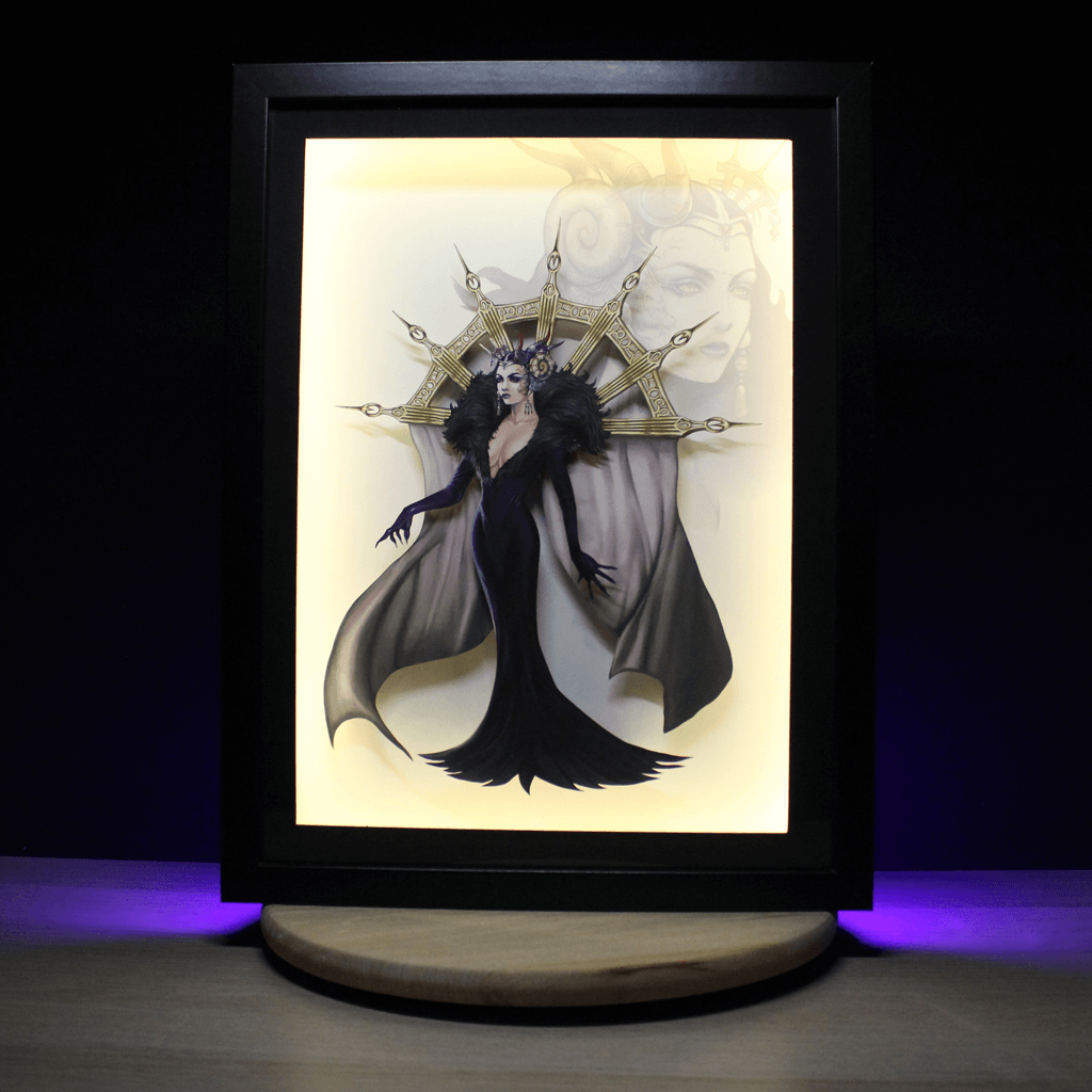 Dioramax - Cadre lumineux LED FF8 | Déco Gaming-room | Tableau lumineux | Affiche jeux vidéo | Idée cadeau gamer | Retro-gaming