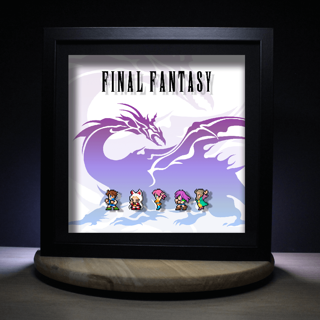 Dioramax - Cadre lumineux LED FF
| Déco Gaming-room | Tableau lumineux | Affiche jeux vidéo | Idée cadeau gamer | Retro-gaming