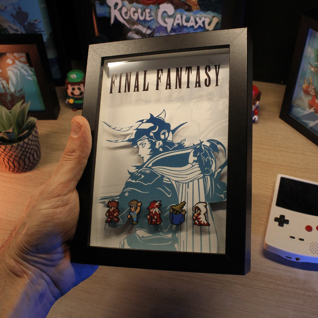Dioramax - Cadre lumineux LED FF
| Déco Gaming-room | Tableau lumineux | Affiche jeux vidéo | Idée cadeau gamer | Retro-gaming