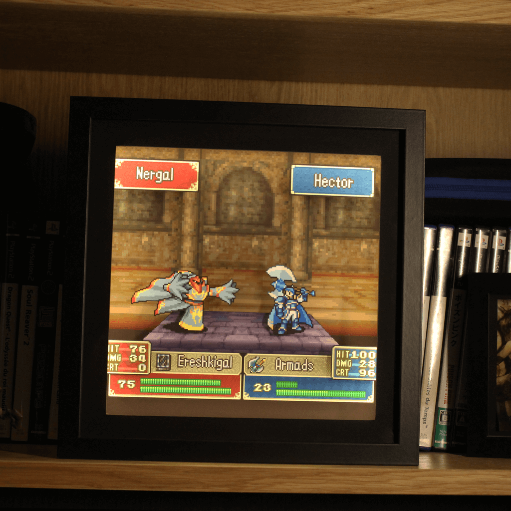 Dioramax - Cadre lumineux LED Fire Emblem | Déco Gaming-room | Tableau lumineux | Affiche jeux vidéo | Idée cadeau gamer | Retro-gaming