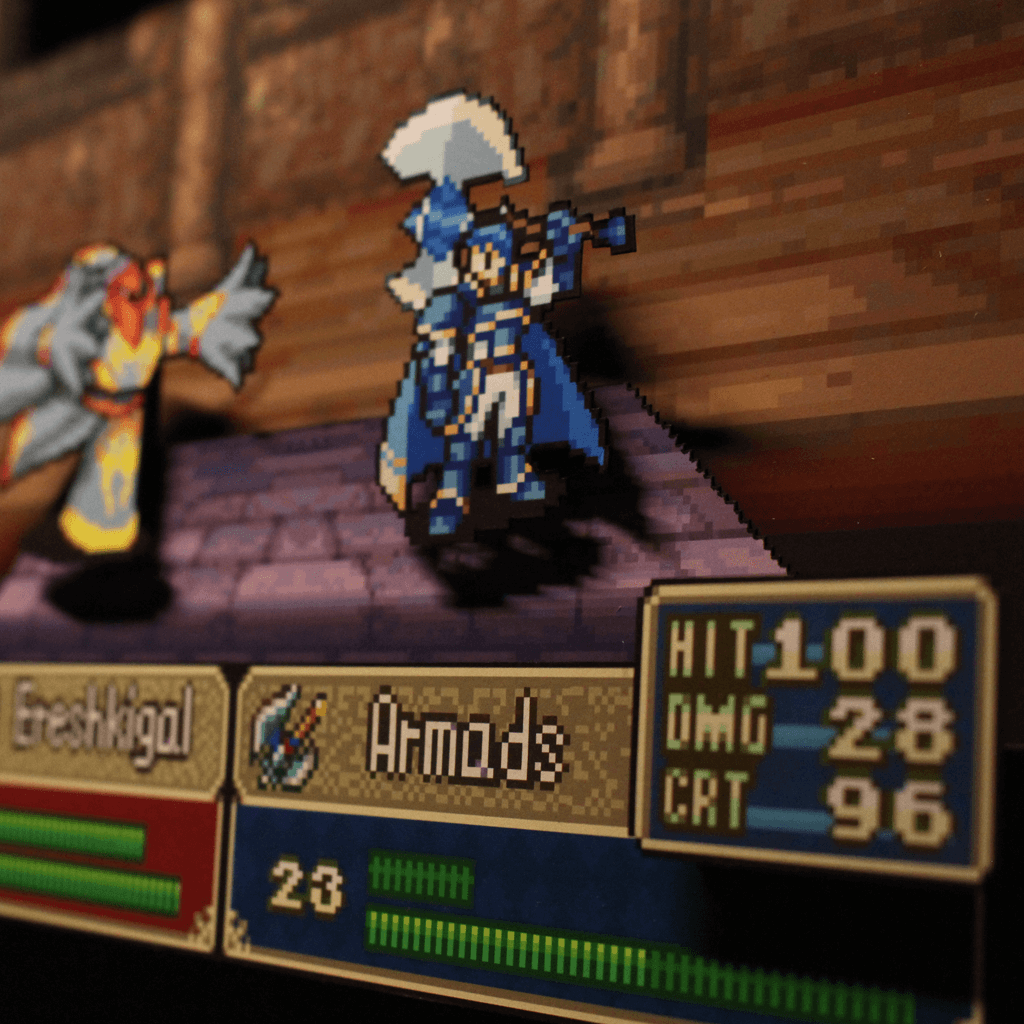 Dioramax - Cadre lumineux LED Fire Emblem | Déco Gaming-room | Tableau lumineux | Affiche jeux vidéo | Idée cadeau gamer | Retro-gaming