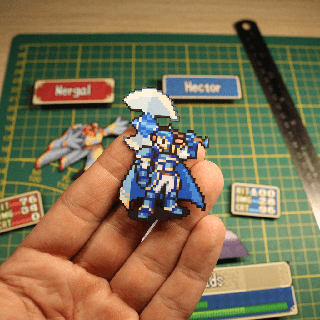 Dioramax - Cadre lumineux LED Fire Emblem | Déco Gaming-room | Tableau lumineux | Affiche jeux vidéo | Idée cadeau gamer | Retro-gaming