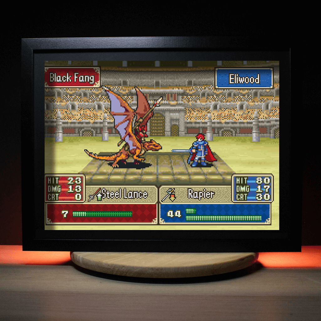 Dioramax - Cadre lumineux LED Fire Emblem | Déco Gaming-room | Tableau lumineux | Affiche jeux vidéo | Idée cadeau gamer | Retro-gaming