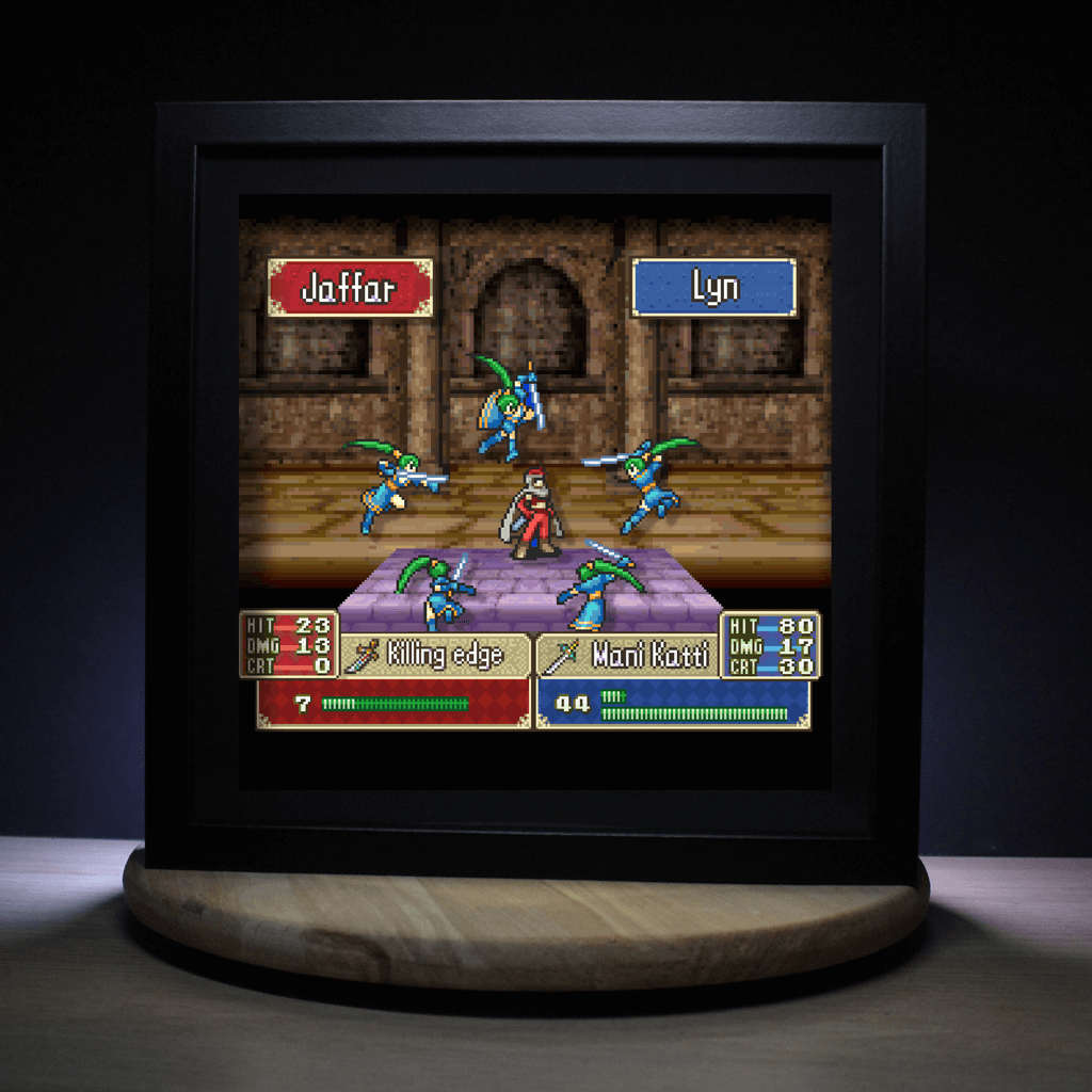 Dioramax - Cadre lumineux LED Fire Emblem | Déco Gaming-room | Tableau lumineux | Affiche jeux vidéo | Idée cadeau gamer | Retro-gaming