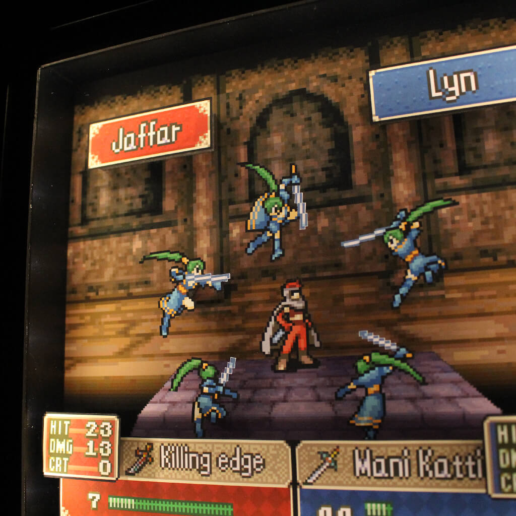 Dioramax - Cadre lumineux LED Fire Emblem | Déco Gaming-room | Tableau lumineux | Affiche jeux vidéo | Idée cadeau gamer | Retro-gaming