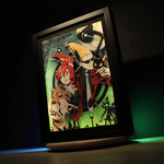 Diorama Ghost Trick, cadre lumineux, déco gaming room