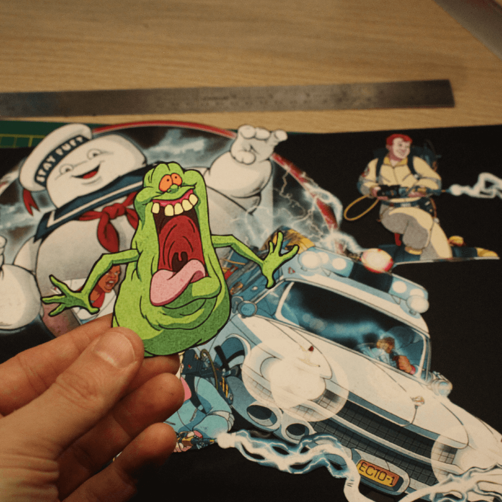 Dioramax - Cadre lumineux LED Ghostbusters | Déco Gaming-room | Tableau lumineux | Affiche jeux vidéo | Idée cadeau gamer | Retro-gaming