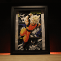Dioramax - Cadre lumineux LED Dragon Ball | Déco Gaming-room | Tableau lumineux | Affiche jeux vidéo | Idée cadeau gamer | Retro-gaming
