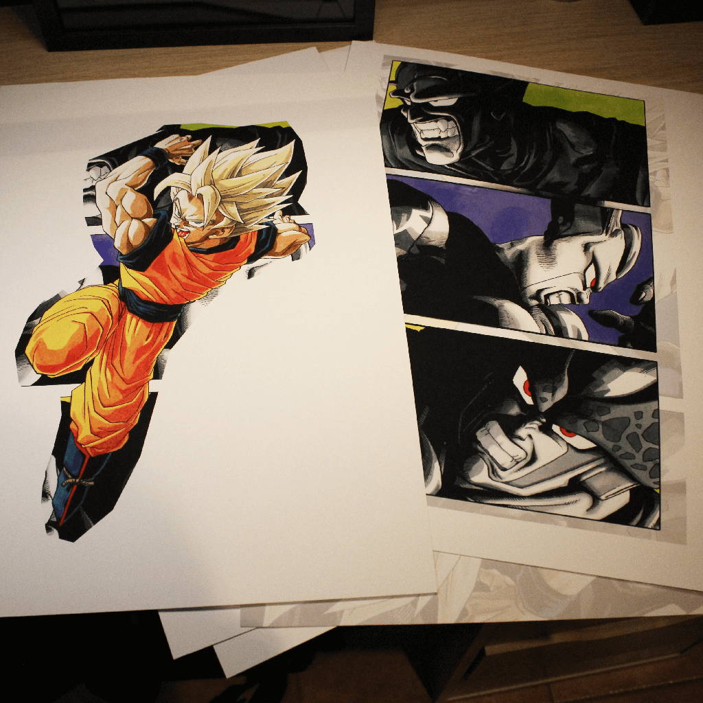 Dioramax - Cadre lumineux LED Dragon Ball | Déco Gaming-room | Tableau lumineux | Affiche jeux vidéo | Idée cadeau gamer | Retro-gaming