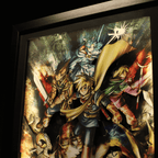 Dioramax - Cadre lumineux LED Golden Sun | Déco Gaming-room | Tableau lumineux | Affiche jeux vidéo | Idée cadeau gamer | Retro-gaming