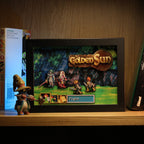 Dioramax - Cadre lumineux LED Golden Sun | Déco Gaming-room | Tableau lumineux | Affiche jeux vidéo | Idée cadeau gamer | Retro-gaming