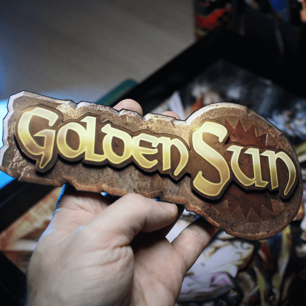 Dioramax - Cadre lumineux LED Golden Sun | Déco Gaming-room | Tableau lumineux | Affiche jeux vidéo | Idée cadeau gamer | Retro-gaming
