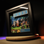 Dioramax - Cadre lumineux LED Golden Sun | Déco Gaming-room | Tableau lumineux | Affiche jeux vidéo | Idée cadeau gamer | Retro-gaming