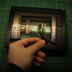 Dioramax - Cadre lumineux LED Golden Eye 64 | Déco Gaming-room | Tableau lumineux | Affiche jeux vidéo | Idée cadeau gamer | Retro-gaming