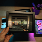 Dioramax - Cadre lumineux LED Golden Eye 64 | Déco Gaming-room | Tableau lumineux | Affiche jeux vidéo | Idée cadeau gamer | Retro-gaming