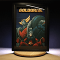 Dioramax - Cadre lumineux LED Goldorak | Déco Gaming-room | Tableau lumineux | Affiche jeux vidéo | Idée cadeau gamer | Retro-gaming