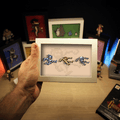 Dioramax - Cadre lumineux LED Gould_and_ghosts | Déco Gaming-room | Tableau lumineux | Affiche jeux vidéo | Idée cadeau gamer | Retro-gaming