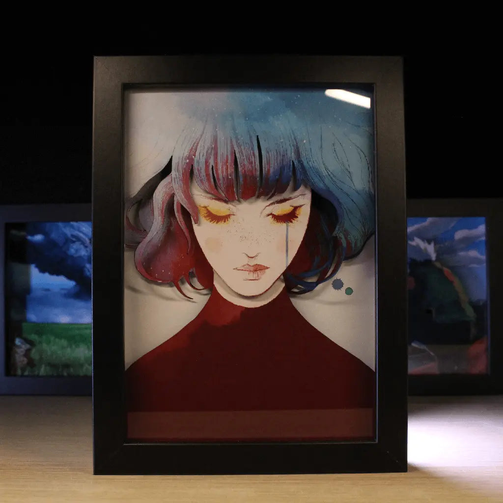 Dioramax - Cadre lumineux LED Gris | Déco Gaming-room | Tableau lumineux | Affiche jeux vidéo | Idée cadeau gamer | Retro-gaming