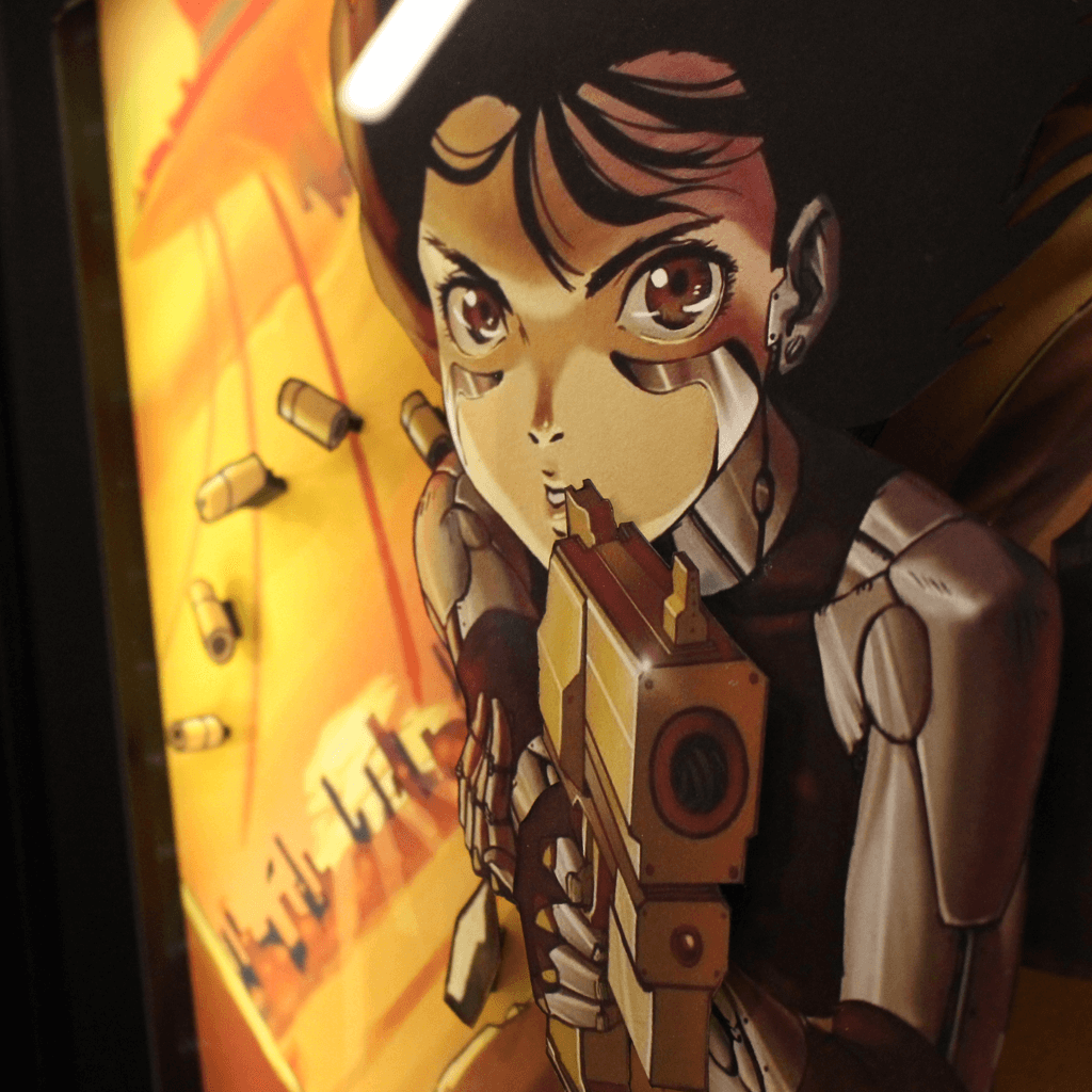 Dioramax - Cadre lumineux LED Gunnm | Déco Gaming-room | Tableau lumineux | Affiche jeux vidéo | Idée cadeau gamer | Retro-gaming