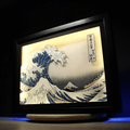 Dioramax - Cadre lumineux LED Hokusai | Déco Gaming-room | Tableau lumineux | Affiche jeux vidéo | Idée cadeau gamer | Retro-gaming