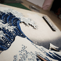 Dioramax - Cadre lumineux LED Hokusai | Déco Gaming-room | Tableau lumineux | Affiche jeux vidéo | Idée cadeau gamer | Retro-gaming
